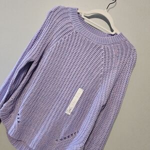 SO Women's Lilac Crew Neck Sweater